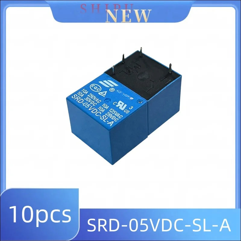 10pcs，SRD-03VDC-SL-C Relay SRD-05 SRD-05VDC-SL-B SRD-24VDC-SL-A SRD-12VDC-SL-C SL C 10A 250VAC 5PIN 3V 5V 9V 12V 24V 48V p