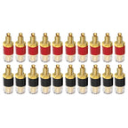 4Pcs 4mm Gold Plated HIFI Speaker Amplifier Binding Posts Brass Terminal Connector With Transparent Shell Banana Plug Socket