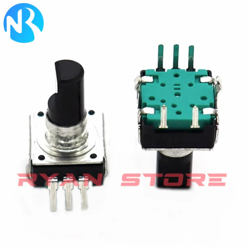 5PCS EC12 Rotary Encoder  360 Degree Audio Encoder Coding 5Pin 24 Position With Push Button Switch Handle 11.5MM 14MM 19MM