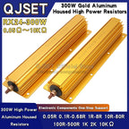 1Pcs 300W RXG24 High Power Gold Aluminum Housed Resistor/Current Limiting Precharge Decoder Resistor 0.1 3 4 5 20 10 Ohm 10K Ohm
