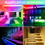 30M 20M 10M RGB LED Neon Strip Light 220V Decor Home Lighting Waterproof Flexible LED Ribbon Remote/Bluetooth/Tuya WiFi Control