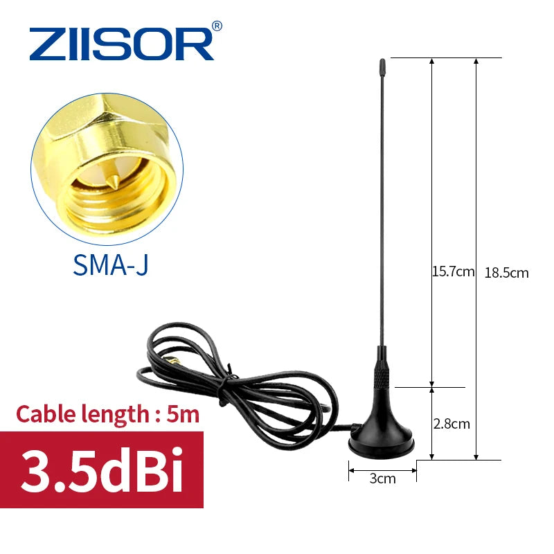 433MHz High Gain Whip Magnetic Antenna SMA Male 433M Wireless Module LoRa Spread Spectrum WiFi Omnidirectional