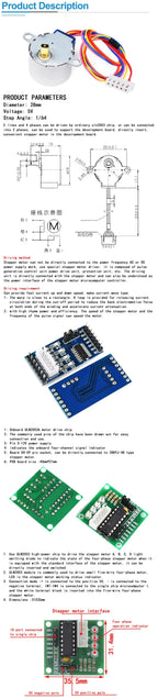 1LOTS 28BYJ-48-5V 4 phase Stepper Motor+ Driver Board ULN2003 for Arduino 1 x Stepper motor +1x ULN2003 Driver board