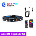 DC 5V USB RGB LED Strip Kit Black PCB Bluetooth/3Key/44Key IR Remote Control Flexible Ribbon Led TV BackLighting
