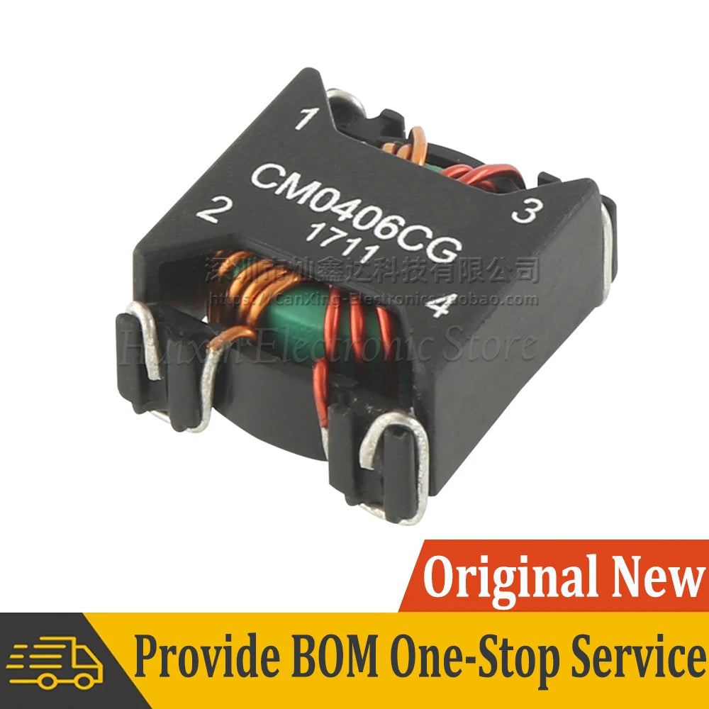 5pcs CM0406CG SMT Common Mode Choke Coil Inductor Inductance 590uH 5.6A EMI Filter Coil Magnetic Ring Switching Power Supply