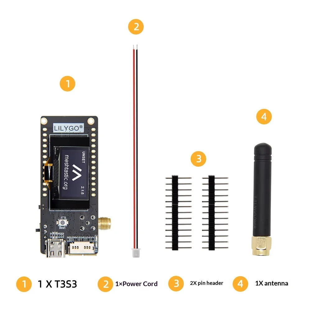 LILYGO® T3S3 V1.2 ESP32-S3 LoRa 2.4G SX1280 OLED Development Board Display Module