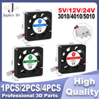5010/4020/4010/3010 5V/12V/24V Cooling Turbo Fan Brushless 2Pin For 3D Printer Extruder DC Cooler Blower Part Plastic Fans