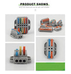 Quick Butt Lever Crimp Terminals Wire Connectors 2-12 Way With Fixing Holes Push-In Universal Compact Electrical Terminal Block