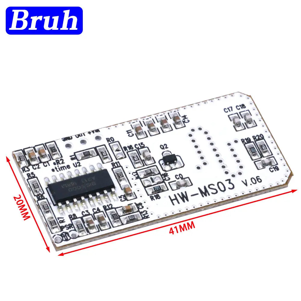 HW-MS03 Performance Motion Sensor Module Radar Motion Sensor 2.4GHz to 5.8GHz Microwave Radar Sensor Module for Arduino