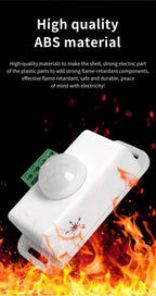 DC 12-24V PIR Motion Sensor Switch - Adjustable Delay Infrared Human Detection Ideal for LED Lights and Wardrobe Strip