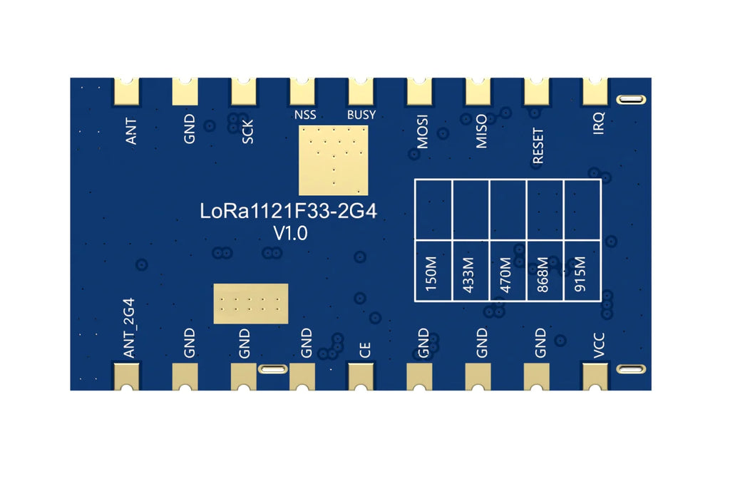 2pc/lot LoRa1121F33-2G4 2W Long Distance Sub-GHz 2.4GHz S-band (Satellite Band) Multi-band SPI Port LR1121 Module
