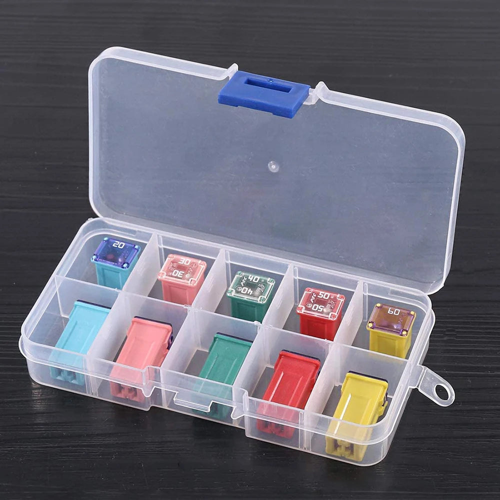 10 Piece Automotive Low and High/Standard Box Fuse 20A 30A 40A 50A 60A Fuse Combination Kit for Pickup Trucks, Cars and SUV