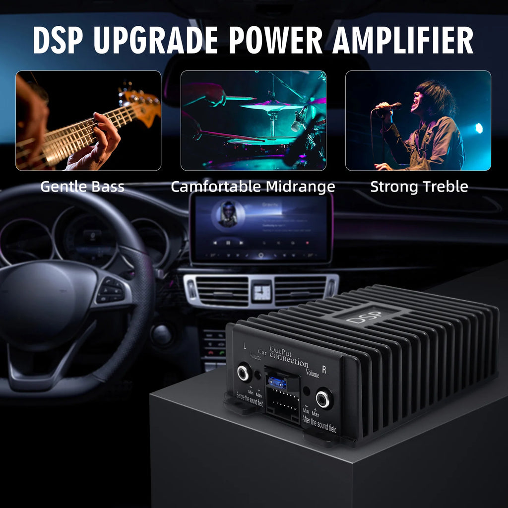 Car DSP Amplifier 4 Channels Audio Sound Processors Non Destructive Modification Sound Enhance Multimedia Radio Player Stereo