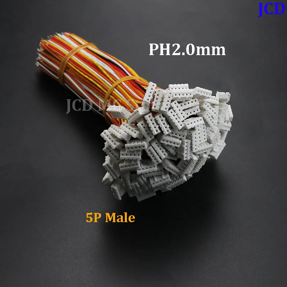 5/10PCS Mini Micro JST PH 2.0 Male Connector 2/3/4/5/6 Pin Way Plug Terminal Wires Cable for Housing PH 2.0 Socket Connector