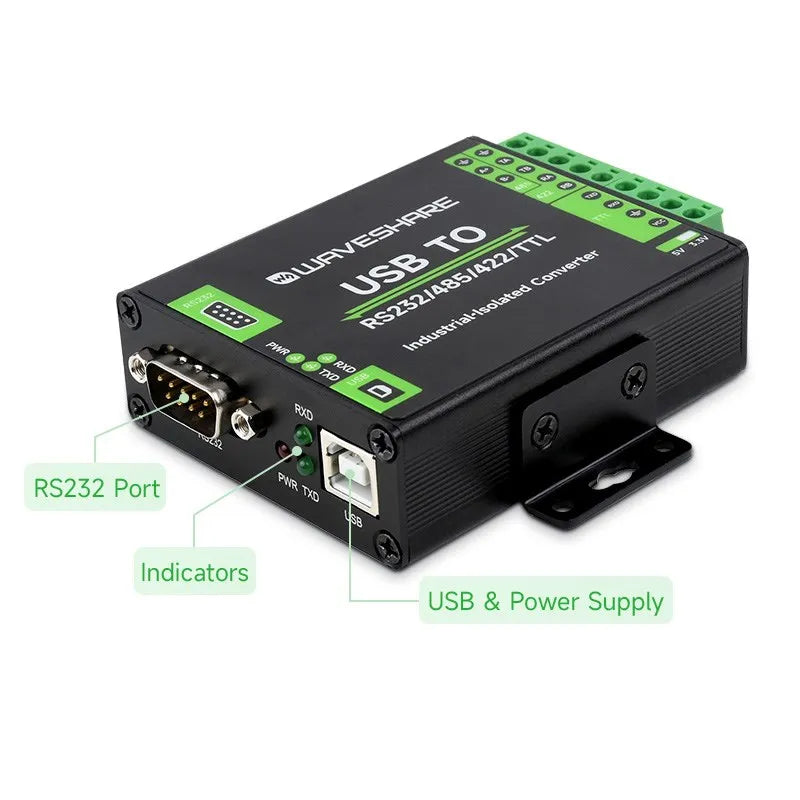 FT232RNL USB to RS232/485/422/TTL Interface Converter Industrial Isolation USB Converter for Mac Windows Linux Android