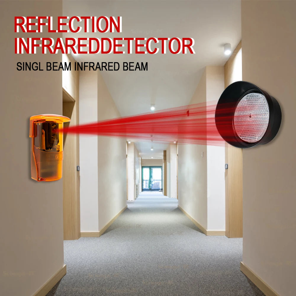 Infrared Reflector Detector Photocell Sensor For Swing Sliding Garage Gate Door Opener Safety 12-24V DC/AC 7m 12m