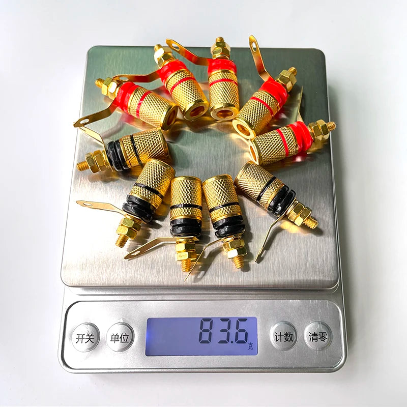 5-10pcs Amplifier Speaker Terminal Gold Plated Binding Post Banana Plug Socket Connector Suitable for 4mm Banana Plugs