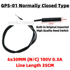 Plastic Reed Contact Switch GPS-01 6*30MM 3Line Normally Open Normally Closed NO/NC Conversion Magnetic Control Induction Sensor