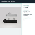 TEZUO AZ7100 IP44 Limit Switch Micro Travel Switch for Industrial Automation