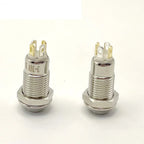 12/16/19/22mm Waterproof Metal Button High Flat head Switch LED Light Momentary Latching 12V 24V 220V Various Colors To Choose
