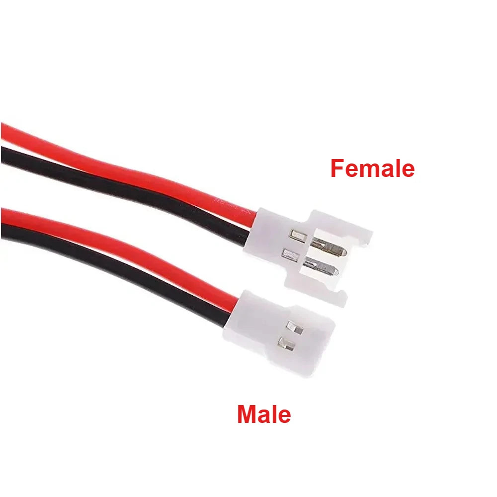 20PCS 51005 1S Lipo Balance Charger Cable 100mm Silicone Male/Female Plug 2.0mm Pitch for RC Models Indoor Drones Accessories
