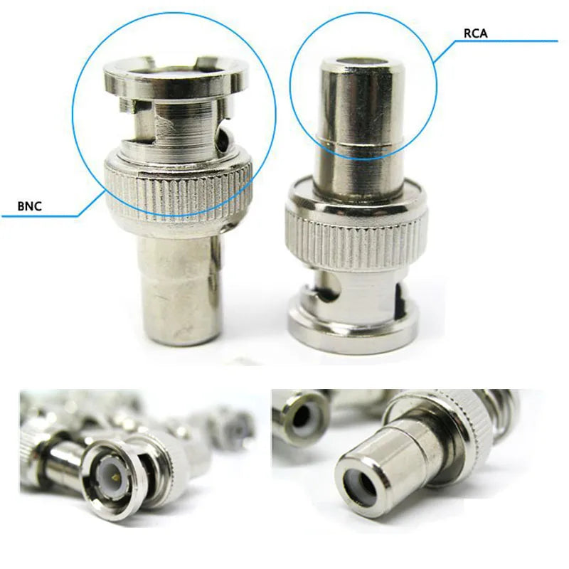 2pcs/5pcs/10pcs BNC Male To RCA Female Surveillance Plug To Lotus Female Adapter For Security System Video CCTV Camera