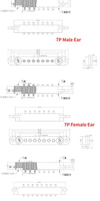 1/5Set 2A DC Magnetic Pogo Pin Connector 2Pin 3Pin 4 5 6 7 8 9 Pin Pogopin Male Female Spacing 2.5/2.80mm Spring Loaded Socket