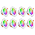 1-10PCS 10W Smart LED Downlight Bluetooth Ceiling Lamp RGB CCT Lamp APP Remote Control Color Changing Light for Google Alexa Hom