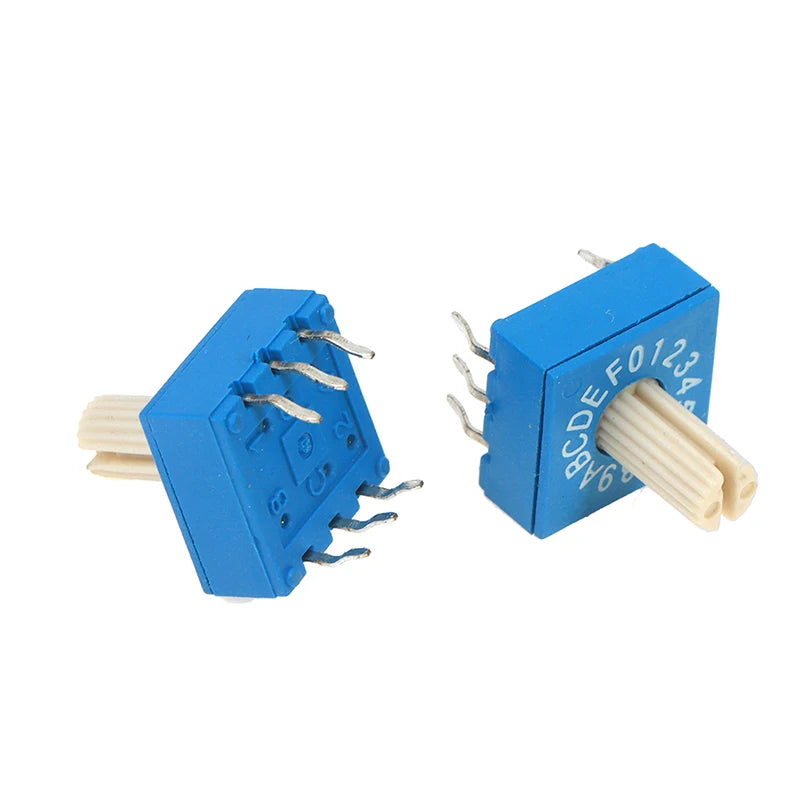 Hot Sale 1PC 0-F Rotary Encoder Switch With Handle 16-bit 8421C Positive Code 3:3 Switch