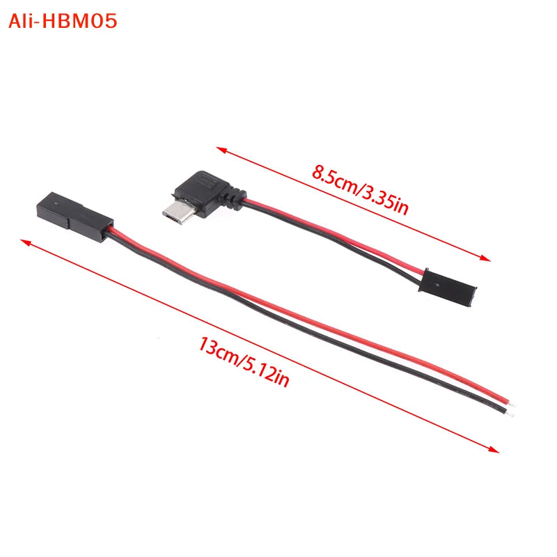 (HB05)90 Degree Motorcycle Interface USB-Micro Type C 90 Degree Male+JST Plug USB To JST/SYP Terminal Interface Cable Connector