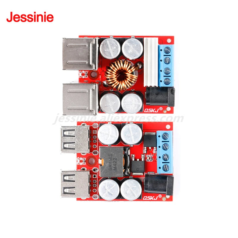 DC-DC 9V 12V 24V 36V to 5V 3A Step Down Buck Converter Board Dual 2/4 USB Port  Type-C for Car Charger Solar Power Supply Module