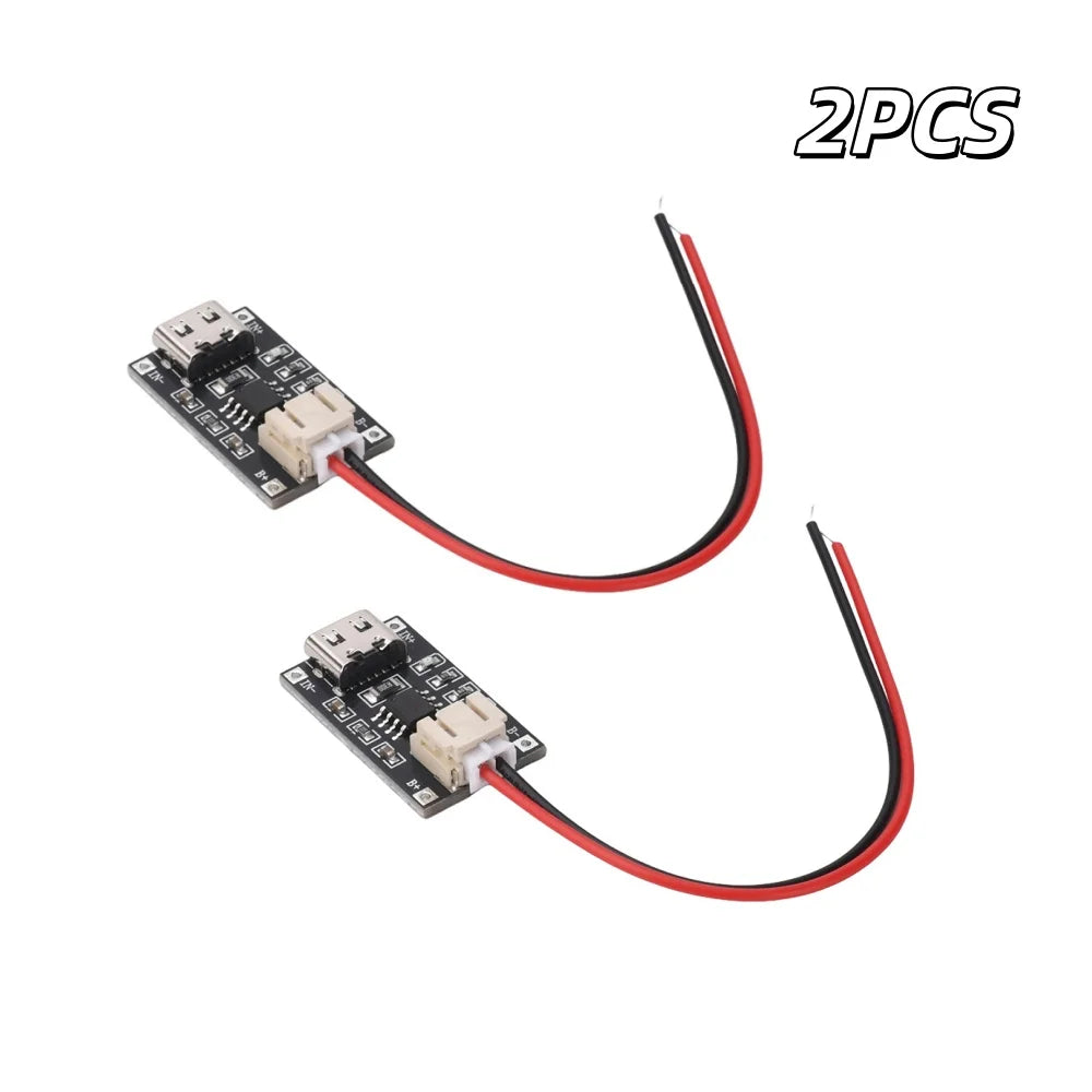 2PCS TP4056 3.7V Lithium Battery Charging Module 1A USB Type-C Port PH2.0 Terminal Overcurrent Protection Board
