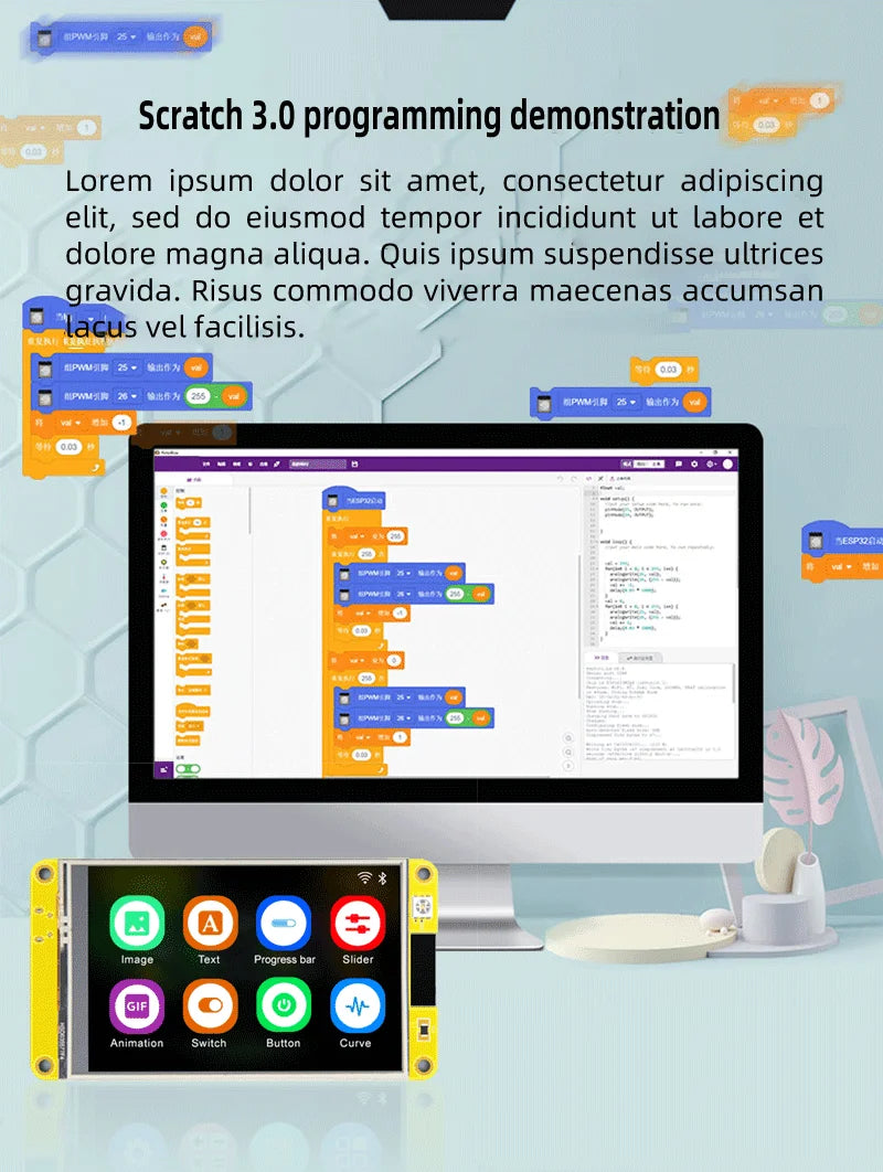 3.5" 320*480 Smart Display Screen 3.5inch LCD TFT Module Capacitive Touch ESP32 Arduino LVGL WIFI&Bluetooth Development Board