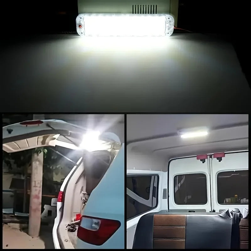 2pcs 12V-80V 72LED Roof Light Interior Light Bar Strip Light With Switch LED Car Interior Lamp Lighting Camper Bus Motorhome 10W