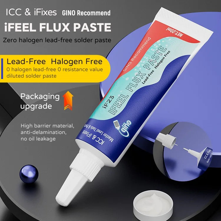 RELIFE F-21 10CC Lead-free and Halogen-free Tin Soldering Paste For PCB Rework Welding Flux Syringe Type Emulsified Solder