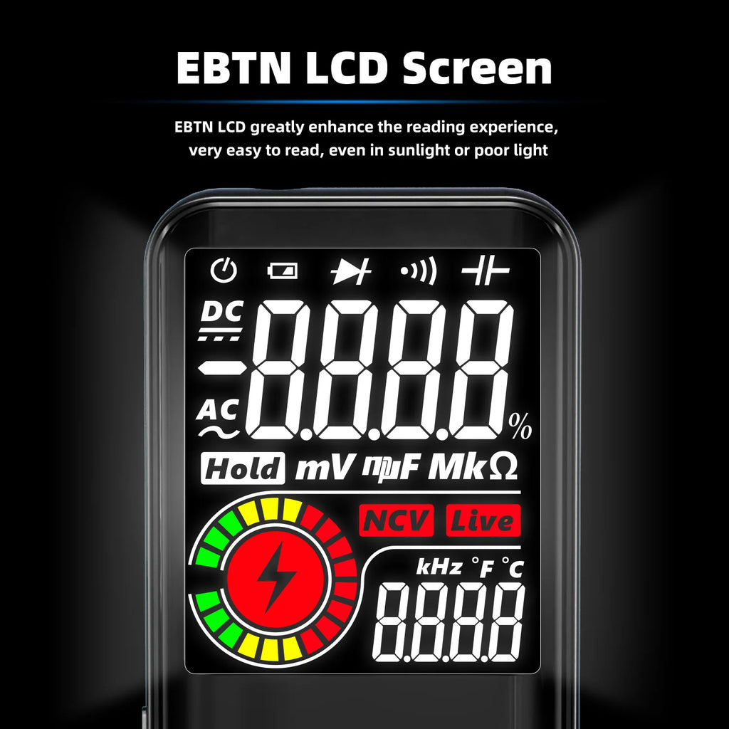 BSIDE Digital Multimeter Smart Electrician Tester USB Charge T-RMS DC AC Voltage Capacitance Ohm Hz NCV Professional Multitester