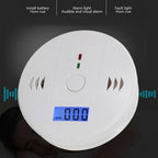 LCD CO Sensor Alarm Carbon Monoxide Poisoning Smoke Detector Built In 85dB Siren Independent Co Poisoning Warning Detector