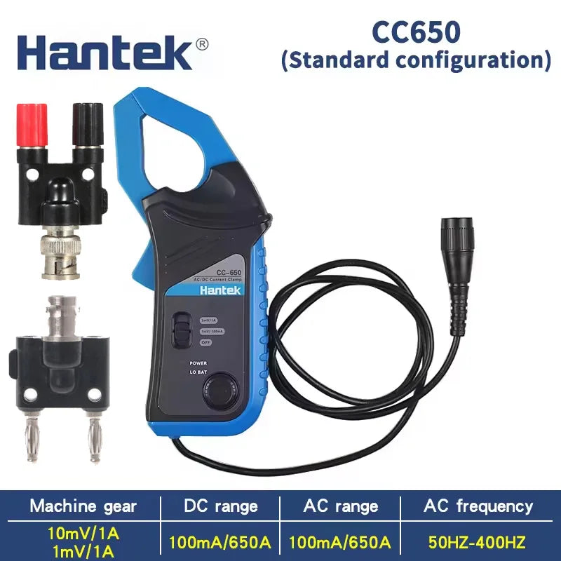 Hantek CC65 CC650 CC800 AC/DC Current Clamp Meter Transducer for Digital Multimeter Oscilloscope Probe with BNC Type Connector