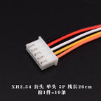 10PCS JST XH2.54 XH 2.54mm Wire Cable Connector 2P/3P/4P/5P/6 Pin Pitch Male Female Plug Socket 10cm/20cm/30cm Length 26AWG