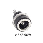 10/50/200Pcs DC-022B DC Power Socket 5.5x2.1/2.5mm Panel Mount Female Jack Socket  DC Connector DC022B