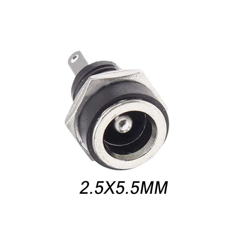 10/50/200Pcs DC-022B DC Power Socket 5.5x2.1/2.5mm Panel Mount Female Jack Socket  DC Connector DC022B
