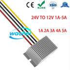 24V to 12V 1A 2A 3A 4A 5A 60W Buck Model Converter Stabilizer DC-DC Step Down Voltage Regulator Model Power for Cars Waterproof