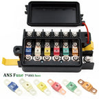 Blue Sea ATO ATC Automotive Blade Fuse Box Boat Marine 1 in 6 Out Auto Blade Fuse Box