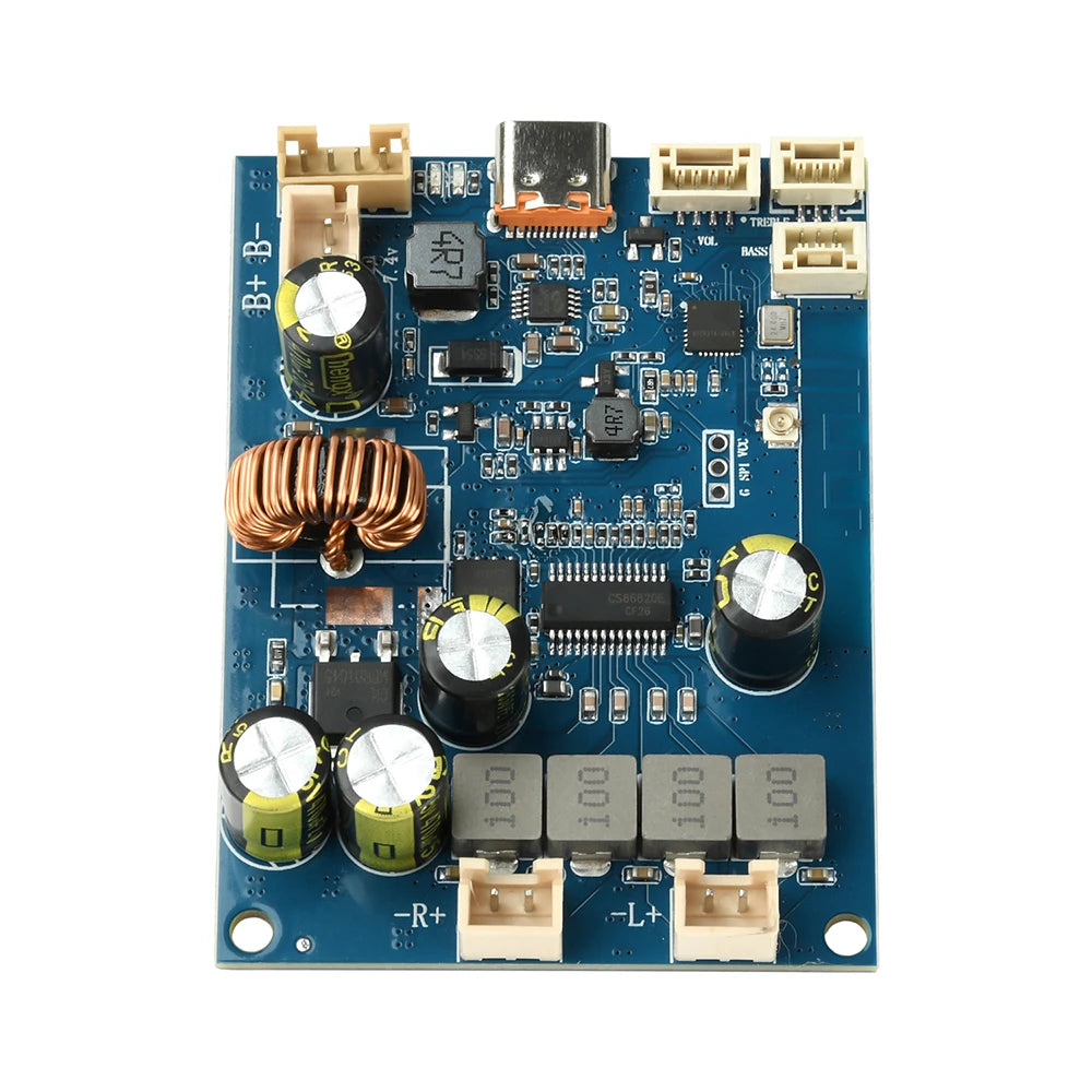 DC 6.6V-8.4V BT Amplifier Board With 2 x 25W Adjustable Tuning And Integrated Charging Type C Bluetooth Amplifier Module