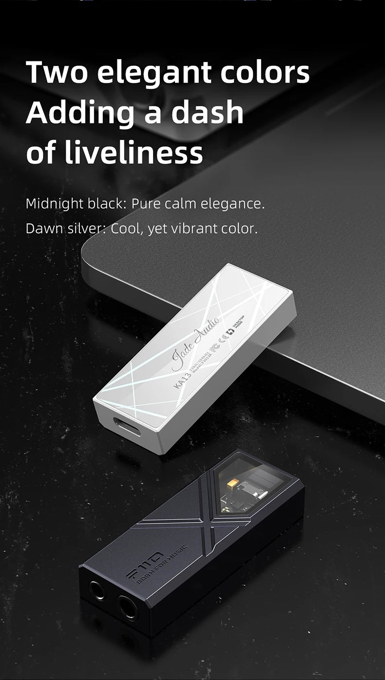 FiiO KA13 Dual CS43131 Portable DAC Amplifier for IOS/Android 3.5mm and 4.4mm Balanced Output, 550mW high Power