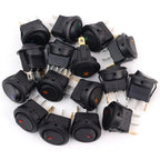 12V LED Boat Switch with Light Car Truck Rocker Switch on/Off Control SPST 3 Pin 2 Position for Marine Auto 1/3/12pcs
