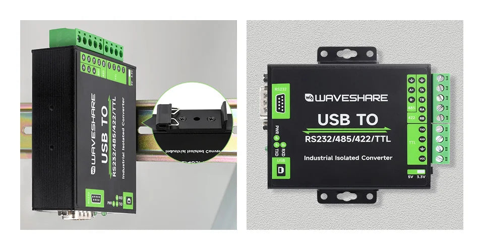 FT232RNL USB TO RS232/485/422/TTL Interface Converter Industrial Isolation Aluminium Case Support Mac Linux Android Windows
