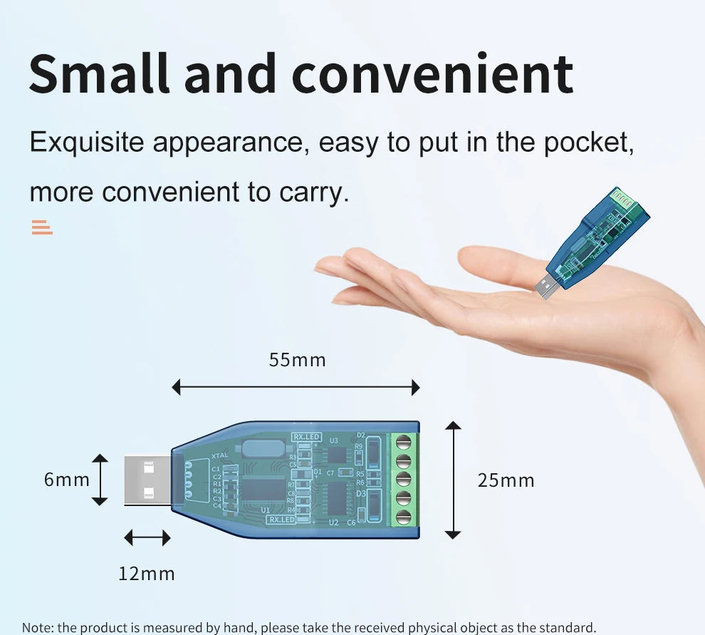 Industrial USB To RS485 Converter Upgrade Protection RS232 Converter Compatibility V2.0 Standard RS-485 A Connector Board Module