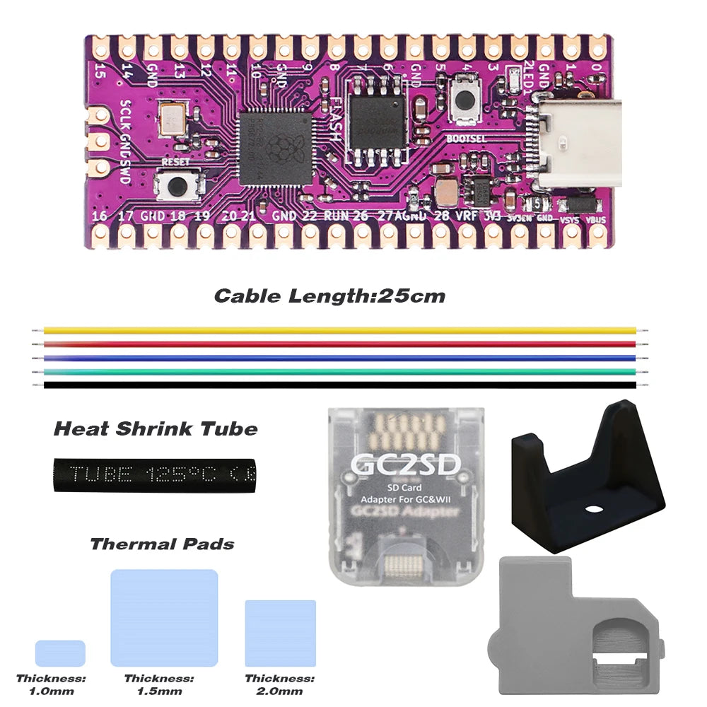 Raspberry Pi Pico Board Picoboot RP2040 Dual-Core 264KBSRAM and 16MB Flash Microcomputers High-Performance Cortex-M0+ Processor