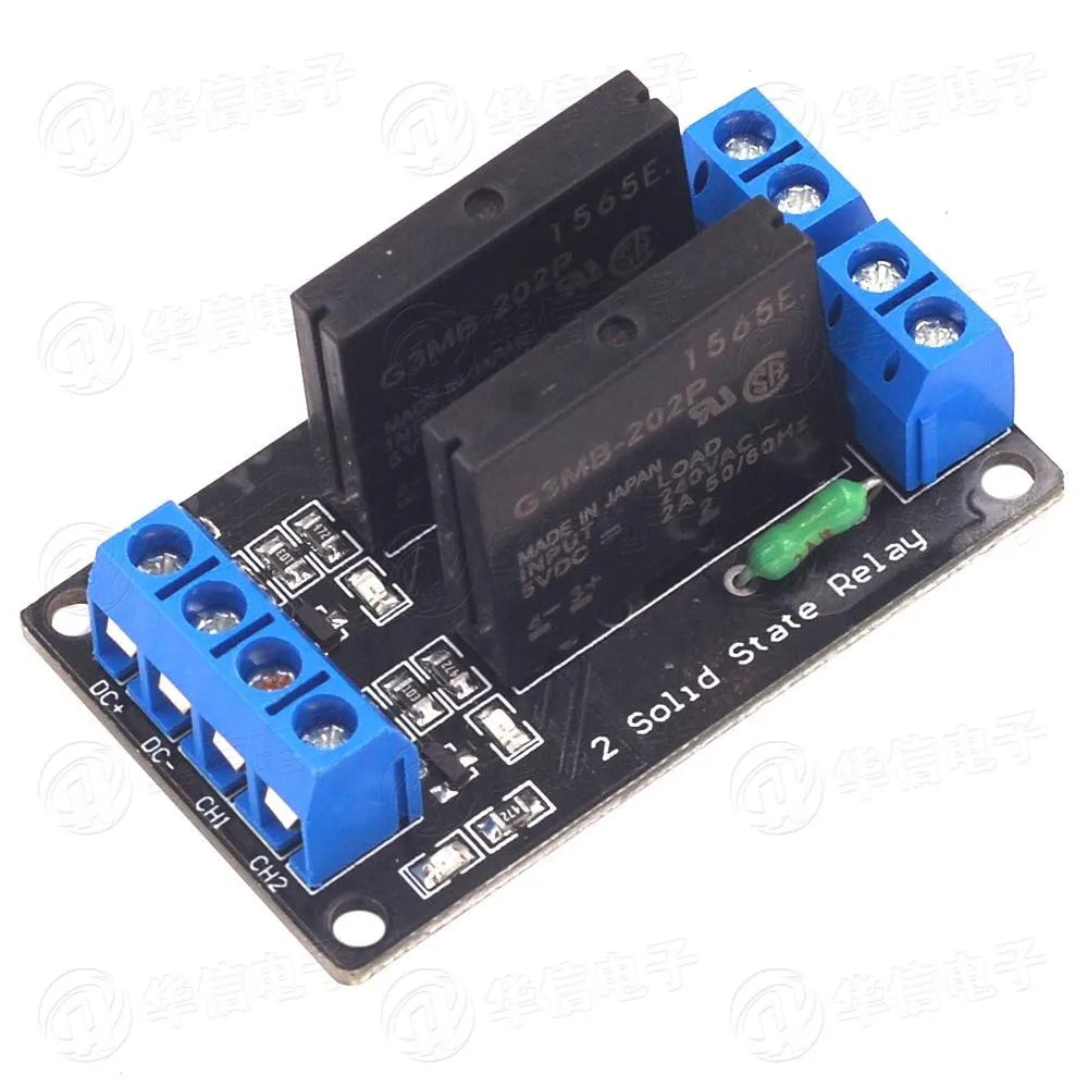 1PCS HY-M285  5V 12V 24V 1 2 Channel For SSR High Low Level Solid State Relay Module 250V 2A